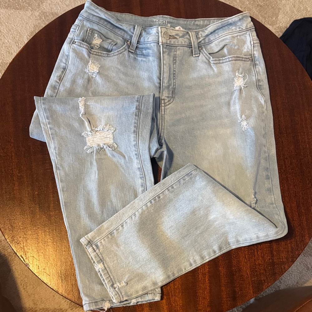 Time and Tru Light Blue Distressed Skinny Jeans